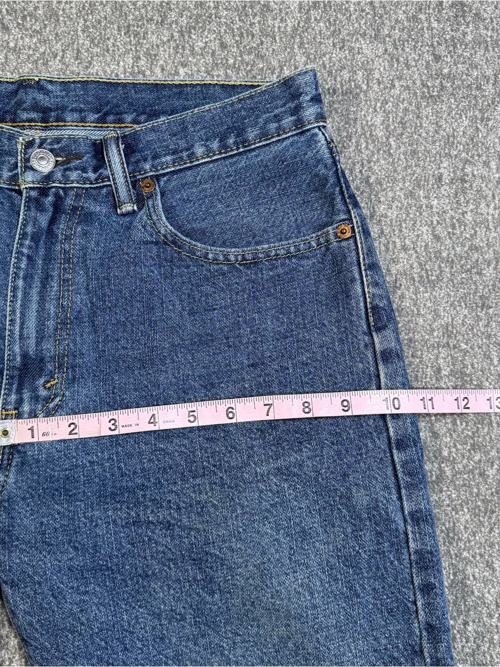Levi's 505 Denim Shorts Mens 32 Blue Excellent Regular Fit Jorts 100% Cotton 20” - Picture 12 of 12